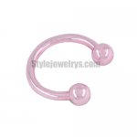 Body jewelry Nose Rings Pink semicircle style nose ring stainless steel jewelry SYB330016