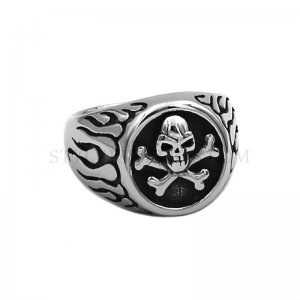 Fire Inflammation Ring Stainless Steel Jewelry Vintage Gothic Skull Ring Biker Ring SWR0859