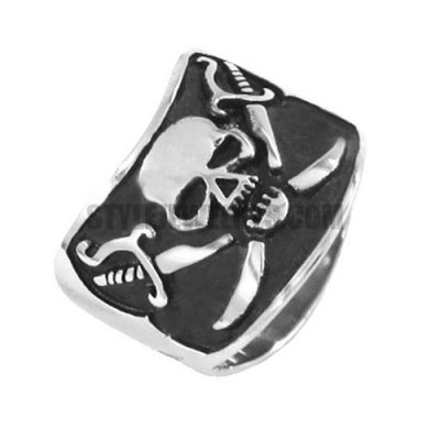 Stainless Steel Pirate Skull Ring SWR0121