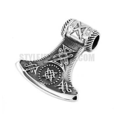 Norse Viking Axe Biker Men Pendant Stainless Steel Jewelry Slavic Perun Axe Pendant Celtic Knot Biker Pendant Wholesale SWP0404