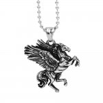 Double Wings Horse Pendant Stainless Steel Animal Pendant Fashion Pegasus Biker Pendant SWP0642