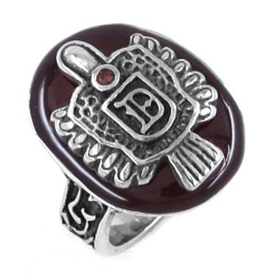 Stainless Steel Ring Red Stone Ring SWR0215