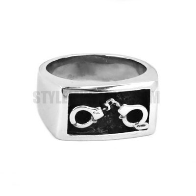 Stainless Steel Handcuffs Ring SWR0645