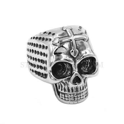 Gothic Skull Ring Stainless Steel Jewelry Cross Ring Biker Ring SWR0900
