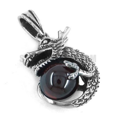 Stainless steel jewelry pendant Dragon with beads pendant SWP0160