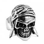 Gothic Stainless Steel Skull Ring SWR0431