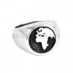 Stainless Steel Non State Map Ring SWR0648