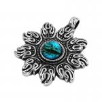 Vintage Gothic Fire with Evil Eye Pendant Stainless Steel Jewelry Fire Evil Eye Pendant Biker Pendant SWP0486