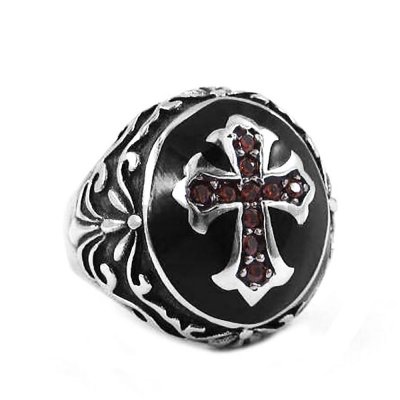 Stainless Steel Ring Biker Celtic Cross Ring SWR0341