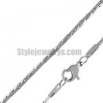 Stainless steel jewelry Chain 50cm - 55cm length Geometric Box chain necklace w/lobster 1mm ch360250