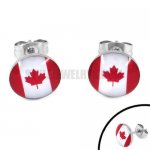 Stainless steel earring world cup earring & Canada symbol earring SJE370082
