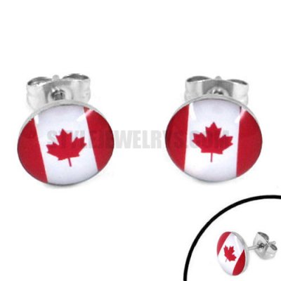 Stainless steel earring world cup earring & Canada symbol earring SJE370082