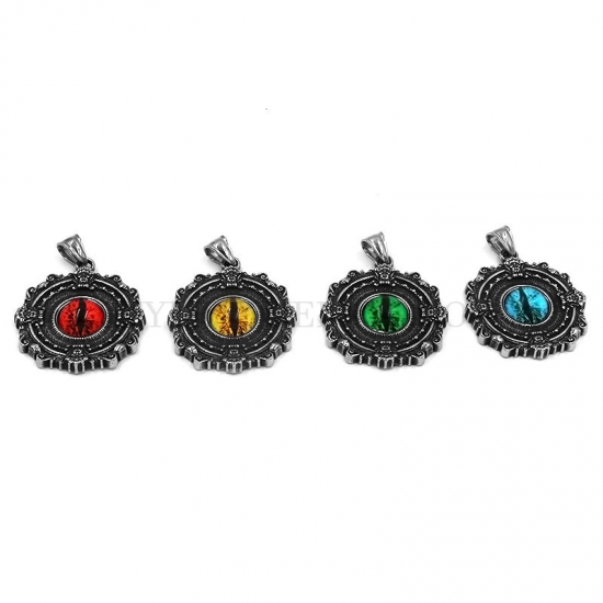 Wizard Ghost Eye Pendant Stainless Steel Fashion Jewelry Pendant Wholesale SWP0598 - Click Image to Close