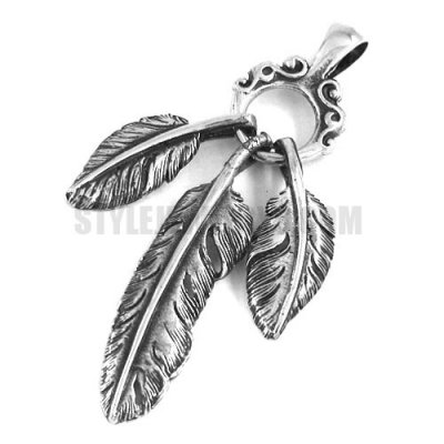 Stainless steel jewelry pendant three leaf pendant SWP0168