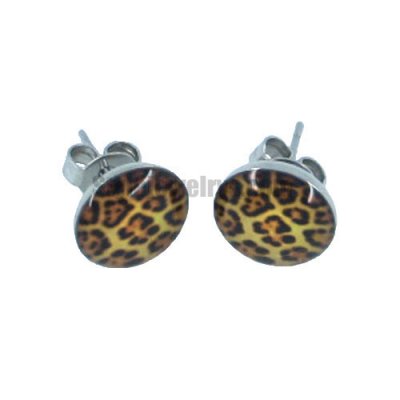 Stainless steel jewelry earring Enamel grid earring SJE370004