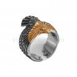 Gold Eagle Biker Ring Stainless Steel Jewelry USA Animal Ring Spirit of Eagle Motor Biker Men Rings Wholesale SWR0962