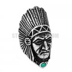 Stainless Steel Jewelry Indian Chief Finger Ring SWR0615