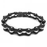 Stainless steel bracelet black biker bracelet SJB0154
