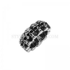 Gothic Skull Ring Stainless Steel Jewelry Ring Biker Skull Ring Men Ring Wholesale SWR0960