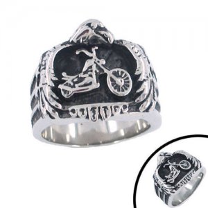 Stainless steel jewelry ring motor cycles eagle ring biker ring SJR330007