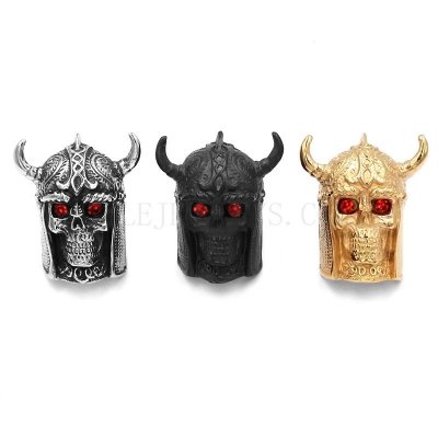 Gothic Stainless Steel Roman Soldier Ring Biker Skull Ring Men Ring SWR0455