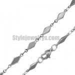 Stainless steel jewelry Chain 45cm - 50cm length diamond link chain necklace w/lobster 4mm ch360232