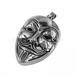 V For Vendetta V Mask Men Pendant Biker Skull Fashion Jewelry Pendant Stainless Steel Jewelry SWP0526