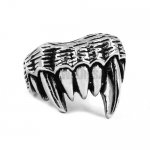 Gothic Stainless Steel Wolf Dragon Claw Ring SWR0470