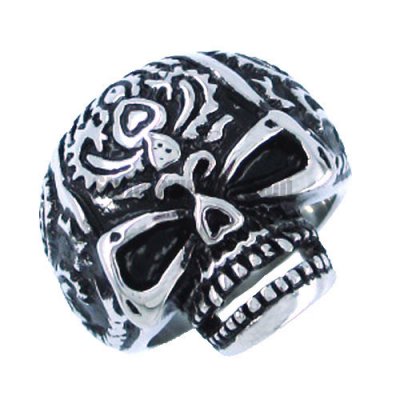 Stainless steel jewelry ghost skull wih love heart nimbus on the head ring SWR0044