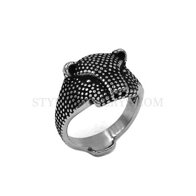 Fashion Band Biker Signet Nails Bear Ring Stainless Steel Jewelry Animal Viking Bear Biker Men Ring Wholesale SWR0845