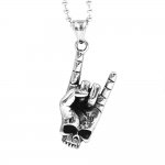 Skull Jewelry Pendant Gestures Pendant Stainless Steel Jewelry SWP0634