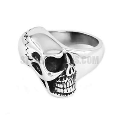 Gothic Stainless Steel Skull Biker Ring SWR0538