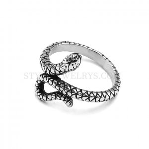 Fashion Exquisite Snake Ring Stainless Steel Jewelry Animal Snake Biker Ring Wholesale SWR0986