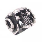 Stainless Steel Jewelry Ring Skull Ring Mens Ring SWR0108