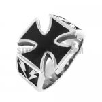 Stainless Steel Band Cross Unisex Ring SWR0125