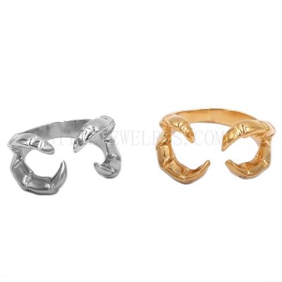 Crab Claws Ring Stainless Steel Ring Silver Gold Fashion Punk Scorpion Claws Biker Ring SWR0829