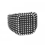 Punk Bumps Dots Geometric Ring Gothic Stainless Steel Finger Ring Square Biker Rock Bands Ring SWR0654