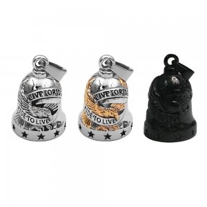 Live To Ride Biker Bell Pendant Stainless Steel Fashion Jewelry Pendant SWP0662
