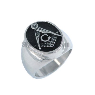 Stainless steel jewelry ring freem compass bow compasses masonic ring SWR0014