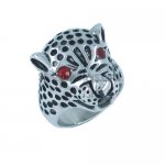Stainless steel jewelry ring Animal leopard panther ring SWR0050
