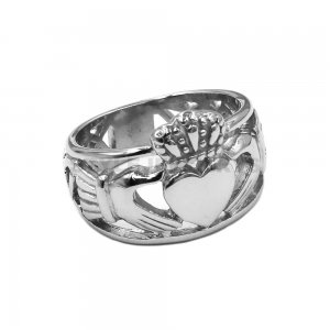 Stainless Steel Jewelry Ring Celtic Infinity Love Heart Princess Crown Claddagh Friendship Ring SWR1012