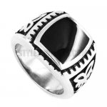 Stainless Steel Jewelry Ring Butterfly, Black Stone Ring SWR0370