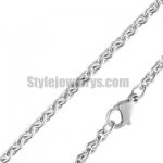 Stainless steel jewelry Chain 50cm - 55cm length oval chain necklace w/lobster 3.5mm ch360243