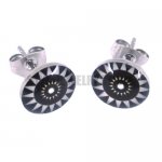 Stainless steel jewelry flower earring SJE370048