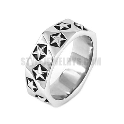 Screw Star Shape Ring, Stainless Steel Ring SWR0665