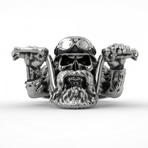 Gothic Skull Jewelry Ring Stainless Steel Jewelry Skull Ring Biker Men Ring SWR1004