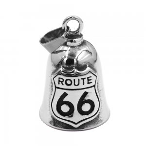 Route 66 Bell Pendant Mother Road USA Highway Pendant Biker Bell Pendant Stainless Steel Route 66 Pendant SWP0647
