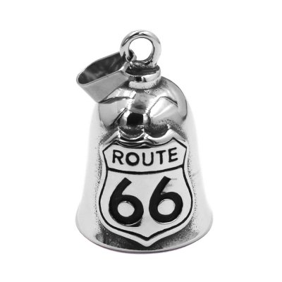 Route 66 Bell Pendant Mother Road USA Highway Pendant Biker Bell Pendant Stainless Steel Route 66 Pendant SWP0647