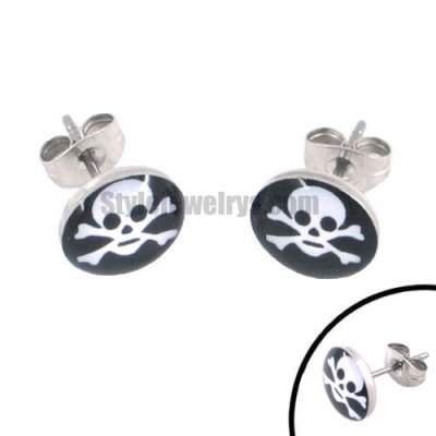 Stainless steel jewelry earring skull earring SJE370027