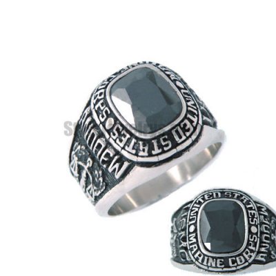 Stainless steel jewelry ring Marine military ring SWR0033